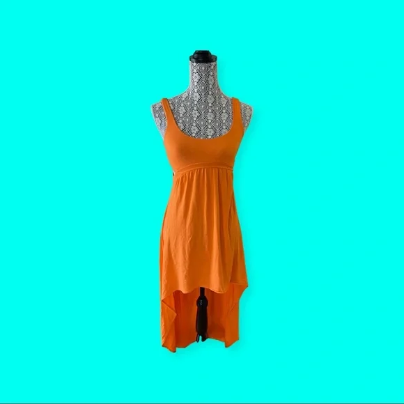bebe neon dress Bebe Neon Orange Cut-out Dress- Size XXS